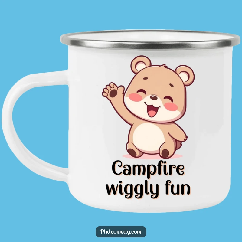 Adventure Funny Kawaii Bear Cub Camping Mug: Wiggly Trails, Rugged Funny Gift