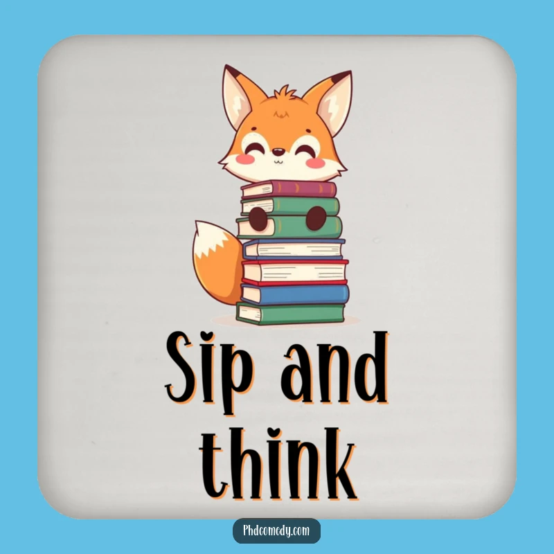 Funny Kawaii Fox Book Coaster: Protect Your Pages Humor, Chic Funny Gift