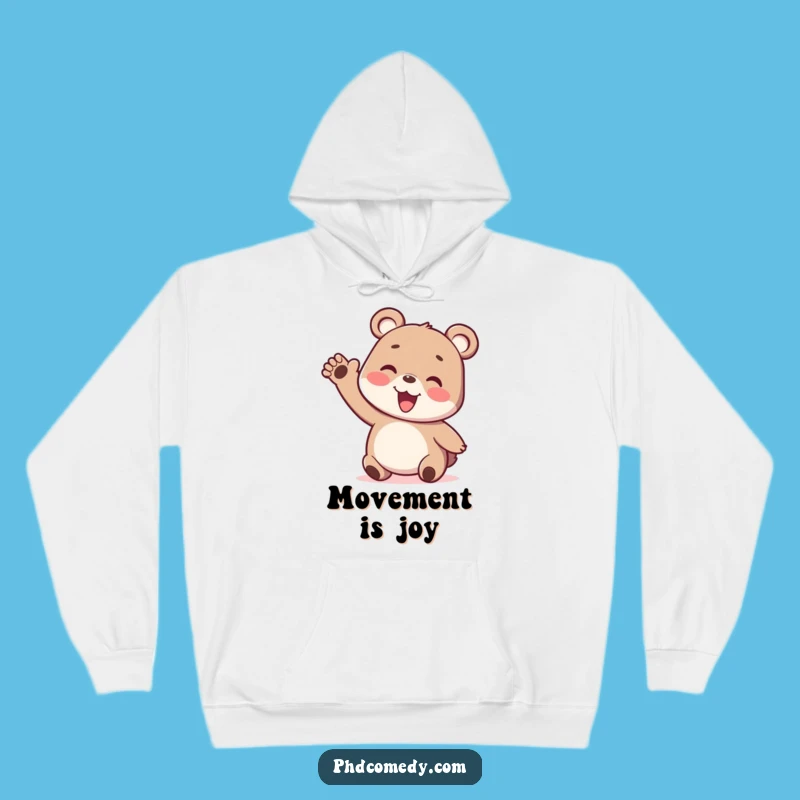 Cozy Funny Kawaii Bear Cub Hoodie: Wiggle & Hug Humor, Best Funny Gift
