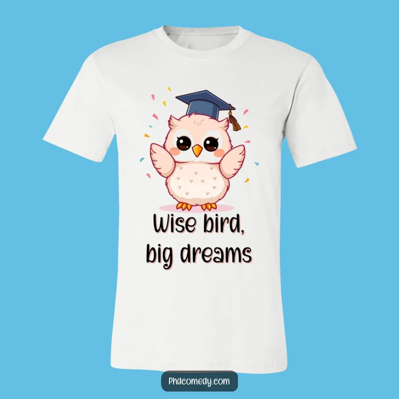 Funny Kawaii Owl Graduation Shirt: Joyful Confetti Toss Celebration, Ideal Funny Gift