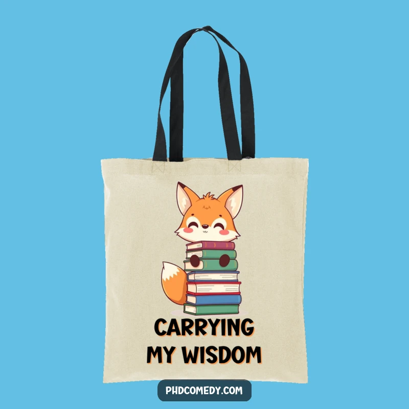 Funny Kawaii Fox Book Bag: Carrying Knowledge Humor, Practical Funny Gift